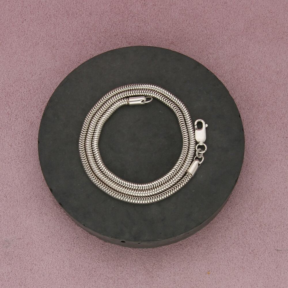 sterling silver 3mm snake chain necklace size 18.5in